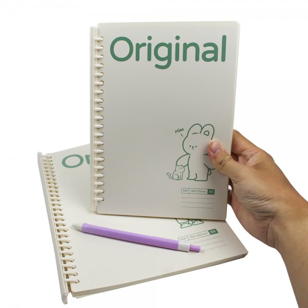 Sổ tay khổ B5, 80 trang, 80gsm, 184*262mm (sổ còng nhựa)_PL092_B5